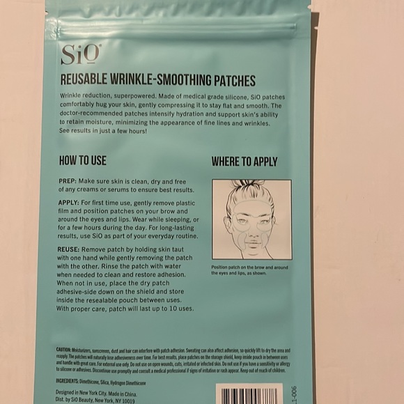 Sio Brow Eye Smile Superlift Pack 5 Reusable Smoothing Patches - Picture 2 of 2